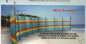 5 POLE 5' WIND BREAK for tent holiday caravan or beach
