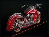 CHOPPER RED MOTORBIKE LED PICTURE